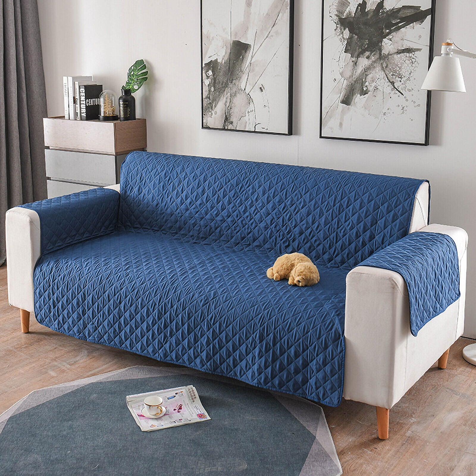 2024 1/2/3 Seater Pet Sofa Protector Cover Quilted Couch Covers Lounge Slipcover