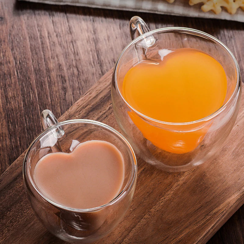 Heart Shaped Cup Glass