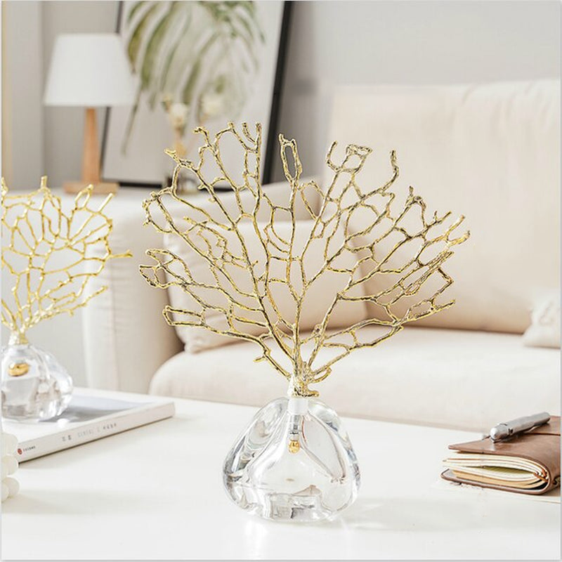 Golden Coral Tabletop Decoration