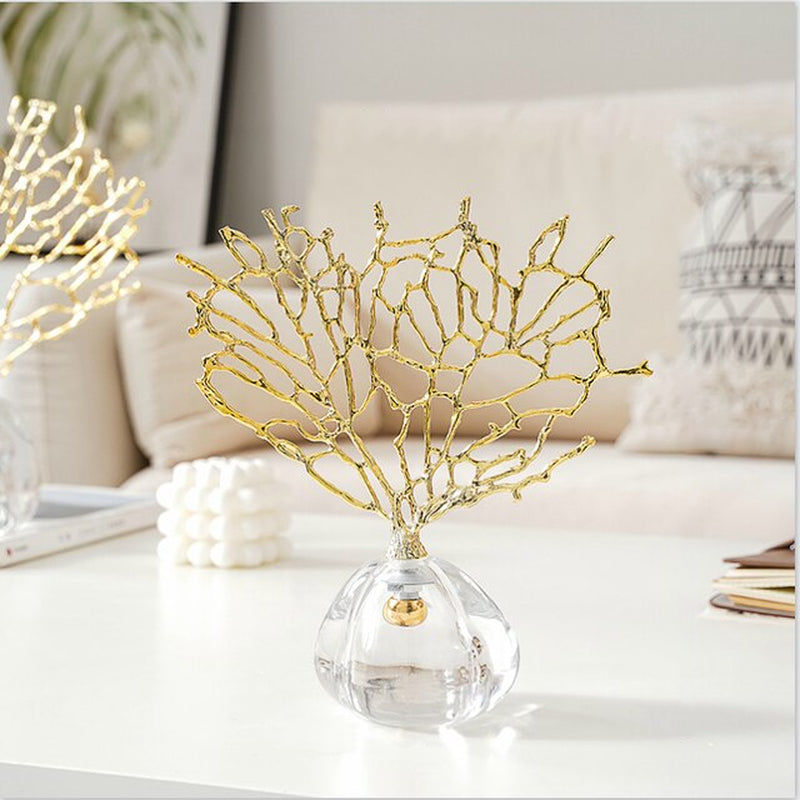 Golden Coral Tabletop Decoration