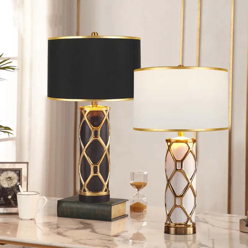 Ceramic and Gold Table Lamp