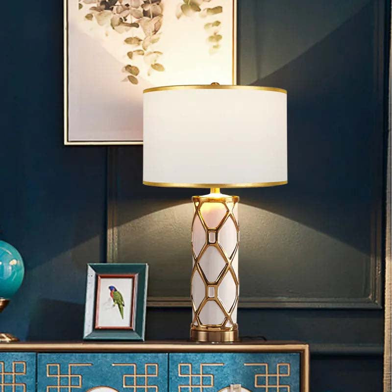 Ceramic and Gold Table Lamp