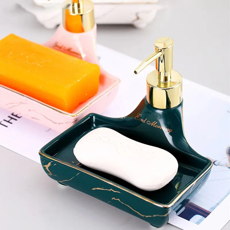 Multifunctional Ceramic Soap Dispenser