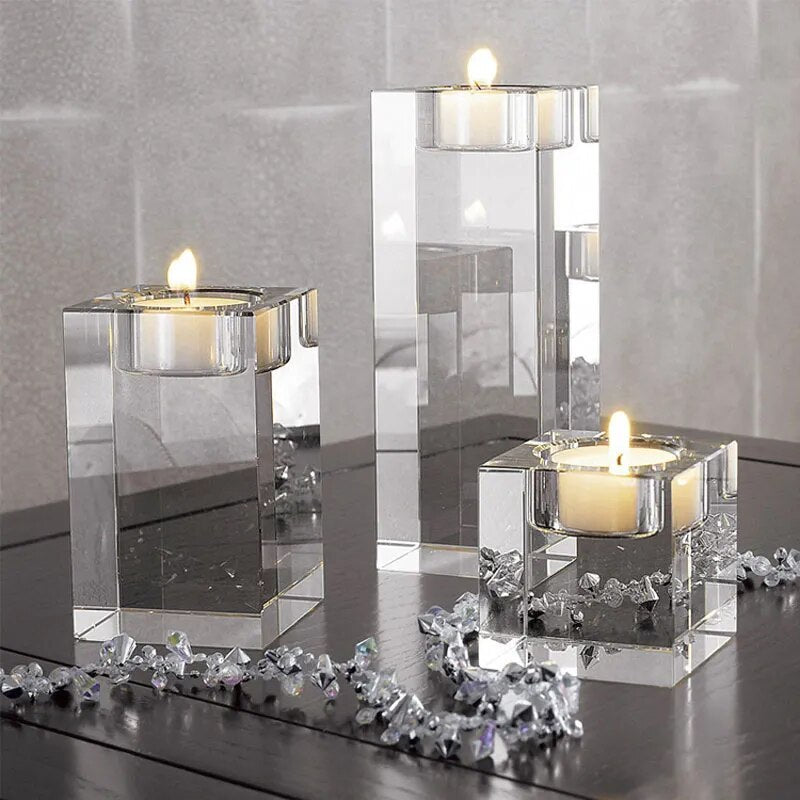 Geometric Glass Candle Holder